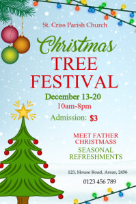 Christmas Tree Festival Flyer Template Banner 4