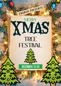 Christmas Tree Festival Flyer Template | PosterMyWall