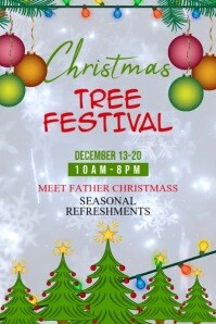 Christmas Tree Festival Flyer Template Banner 4