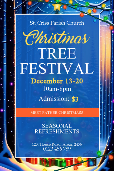 Christmas Tree Festival Flyer Template | PosterMyWall