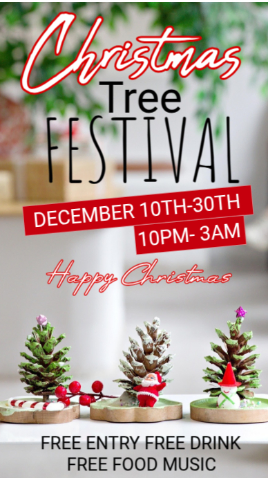 Christmas Tree Festival Instagram Story Template | PosterMyWall