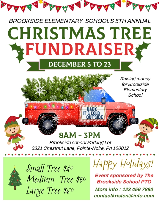 christmas tree fundraiser Template PosterMyWall