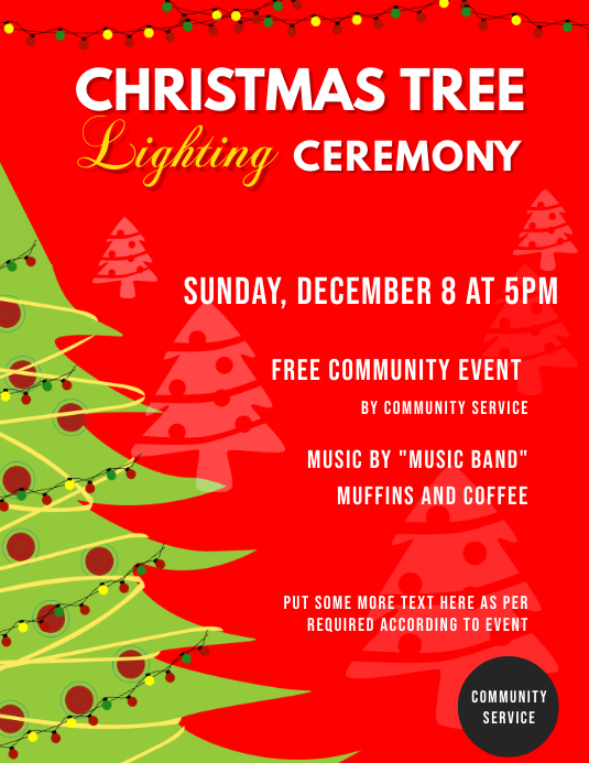 CHRISTMAS TREE LIGHTING CEREMONY Template PosterMyWall christmas-tree-lighting-ceremony-template-postermywall
