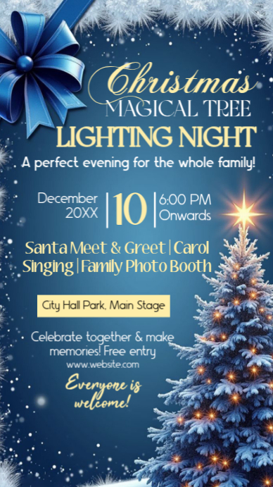 christmas tree lighting ceremony Instagram 快拍 template