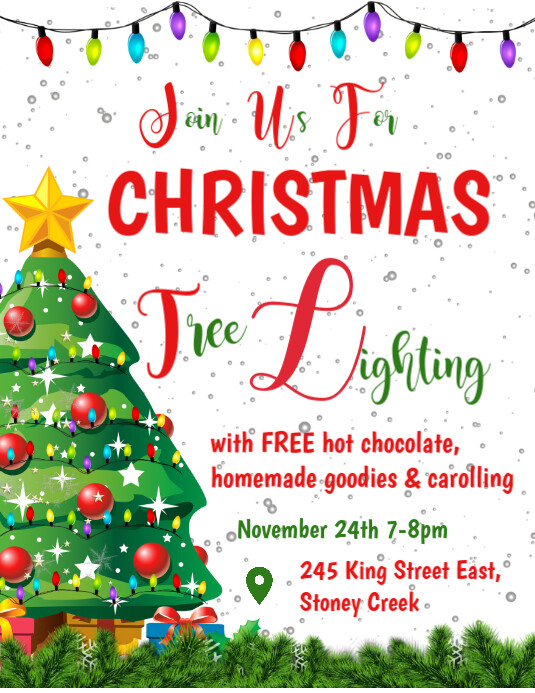 Tree Lighting Flyer.pdf christmas tree lighting Template | PosterMyWall