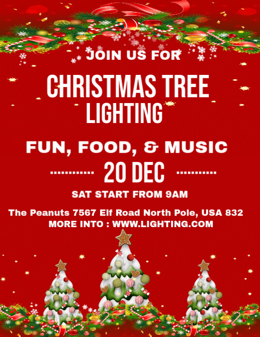 Christmas Tree Lighting Template | PosterMyWall
