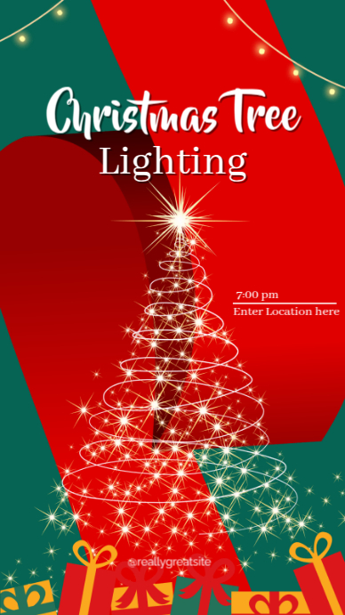 Plantilla de Christmas Tree Lighting | PosterMyWall