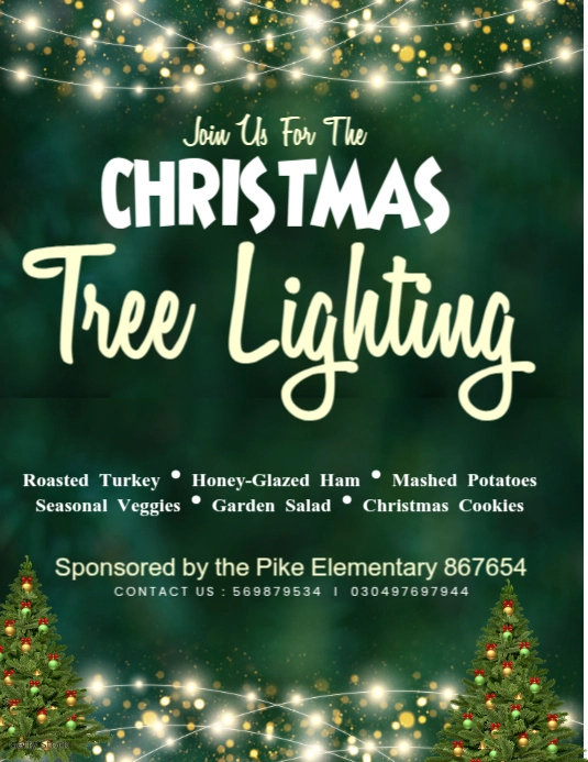 Tree Lighting Flyer.pdf christmas tree lighting Template | PosterMyWall