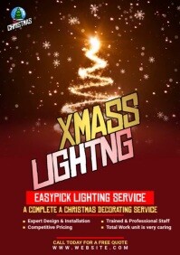 Christmas Tree Lighting Flyer Template PosterMyWall