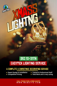 Christmas Tree Lighting Flyer Template PosterMyWall