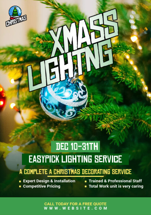 Christmas Tree Lighting Flyer Template PosterMyWall