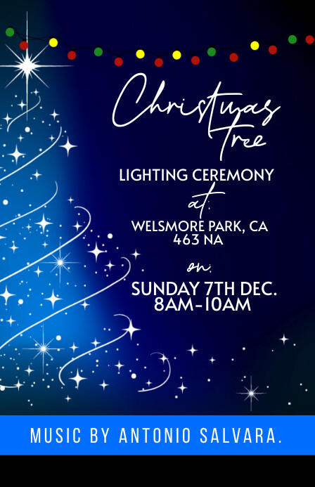 Copy of CHRISTMAS TREE LIGHTING RACK CARD (3) | PosterMyWall