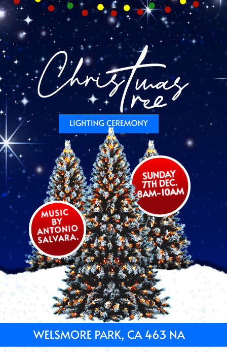 Copy of CHRISTMAS TREE LIGHTING RACK CARD (4) | PosterMyWall