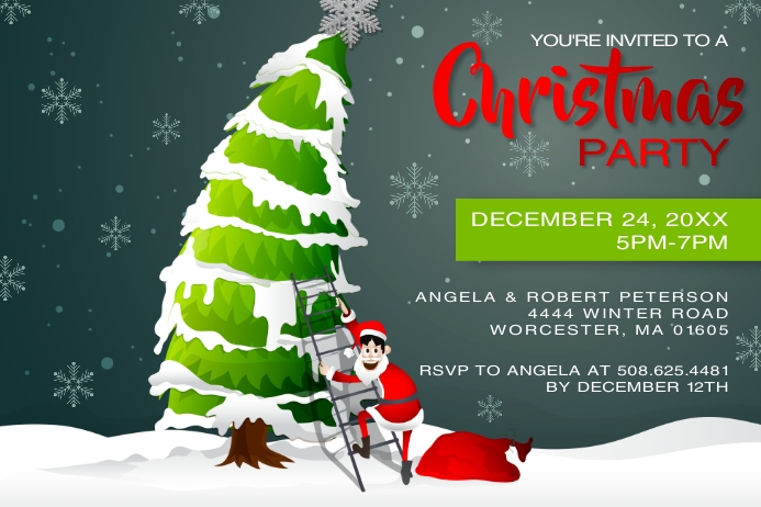 Copy of Christmas Tree Party Invitation | PosterMyWall