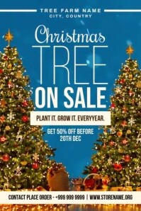 Christmas Tree Sale Display Template Poster
