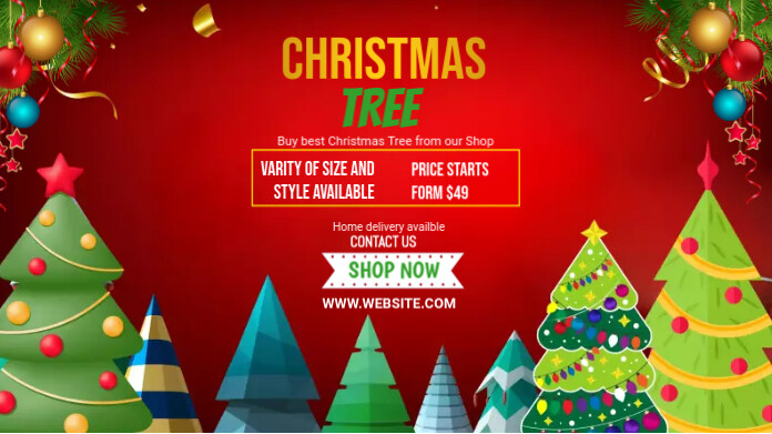 Christmas Tree Sale Twitter Post Template | PosterMyWall