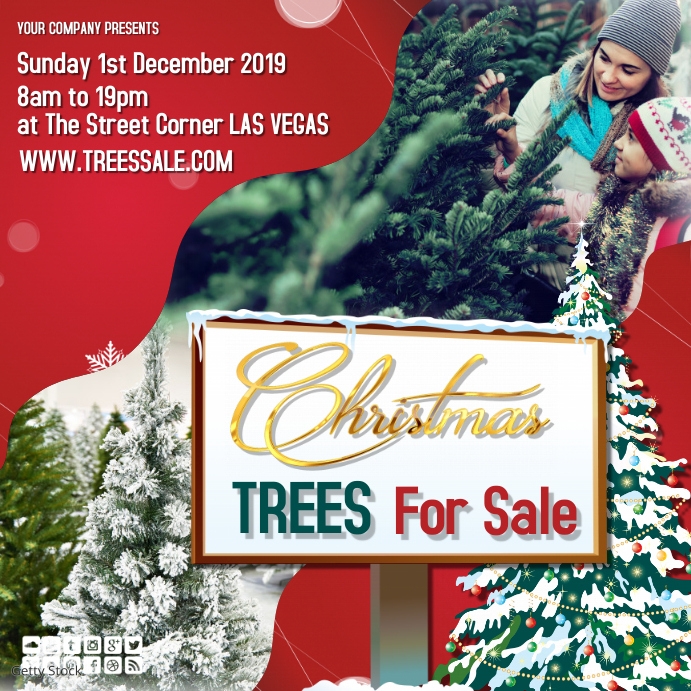 Tree Posts On Insta christmas trees insta Template | PosterMyWall