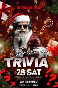 Christmas Trivia Poster Cartaz template