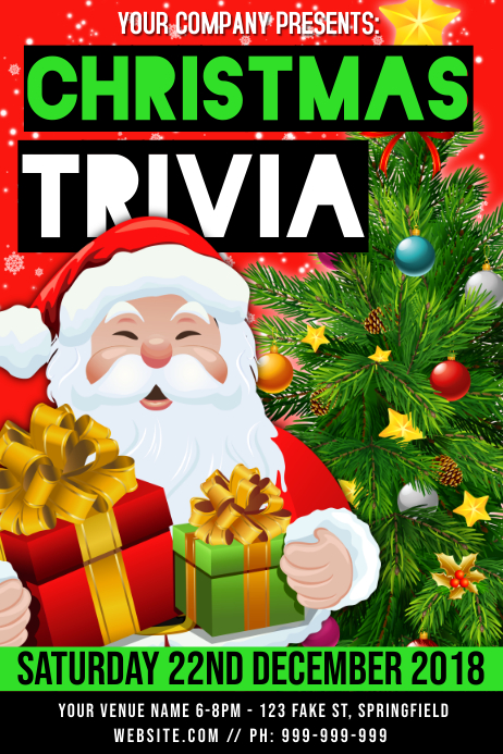Free christmas trivia powerpoint game – youth ministry media Christmas Trivia Poster Template | PosterMyWall