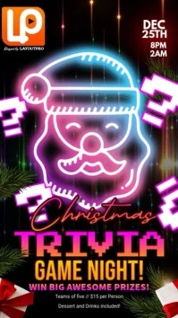 Christmas Trivia Purple Instagram Story template