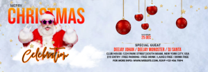 Blanco Christmas Celebration Banner di Tumblr Template