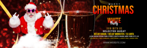 黑色 Christmas Party Twitter-header Template
