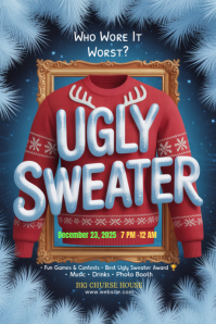Christmas Ugly Sweater Tumblr Graphic template