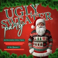 CHRISTMAS UGLY SWEATER PARTY DESIGN TEMPLATE Square (1:1)