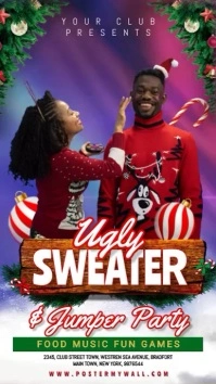 Christmas Ugly Sweater Party Instagram-verhaal template