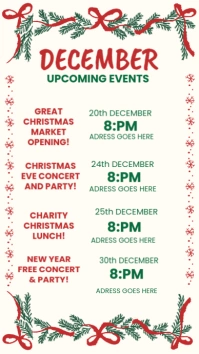 Christmas upcoming events Instagram Story template