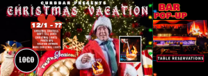 Black Christmas Bar Event Facebook-coverfoto Template