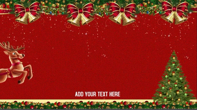 Christmas video Greeting Card Digital na Display (16:9) template