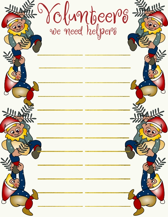 Copy of Christmas Volunteers' SignUpSheet PosterMyWall