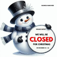 Christmas we will be closed holiday flyer Instagram Post template