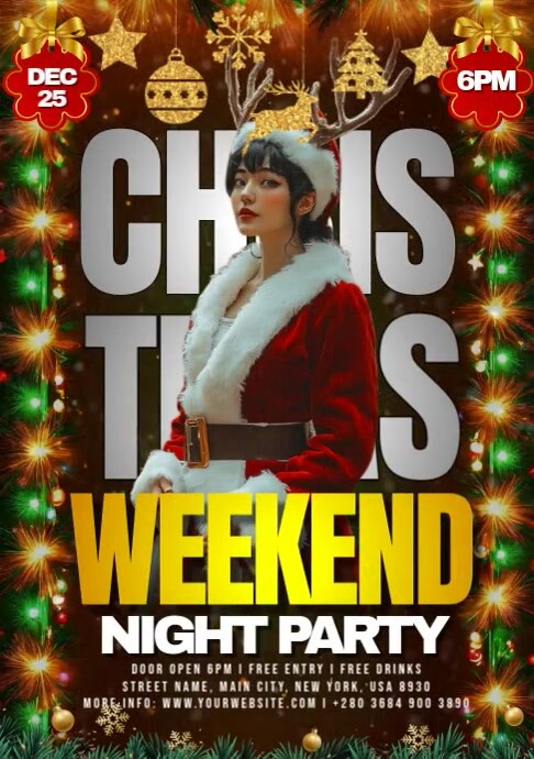 Christmas Weekend Party Template | PosterMyWall