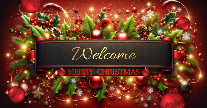 CHRISTMAS WELCOME BANNER (5) Obraz udostępniany na Facebooku template