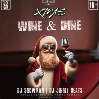 CHRISTMAS WINE & DINE PARTY Instagram-opslag template