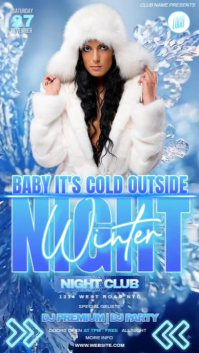 christmas winter club party ad event template Instagram Story