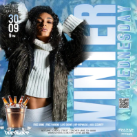 christmas winter club party ad event template Cuadrado (1:1)