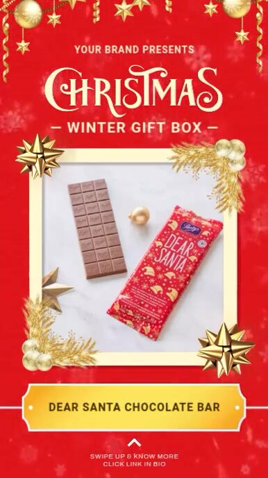 Christmas Winter Gift Box Story Template | PosterMyWall
