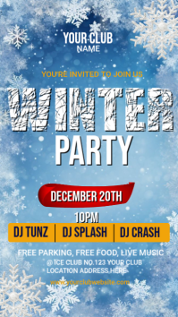 CHRISTMAS WINTER PARTY Instagram Story template