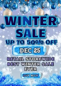 Christmas Winter Sale A4 template