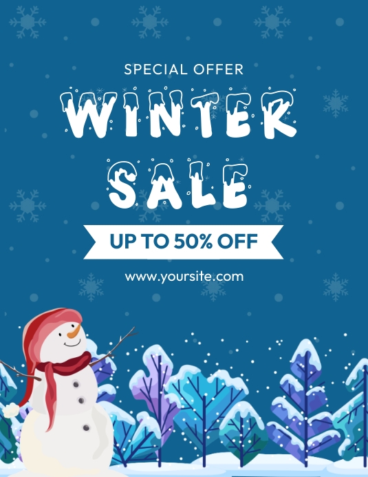 Christmas Winter Sale Flyer Volantino (US Letter) template