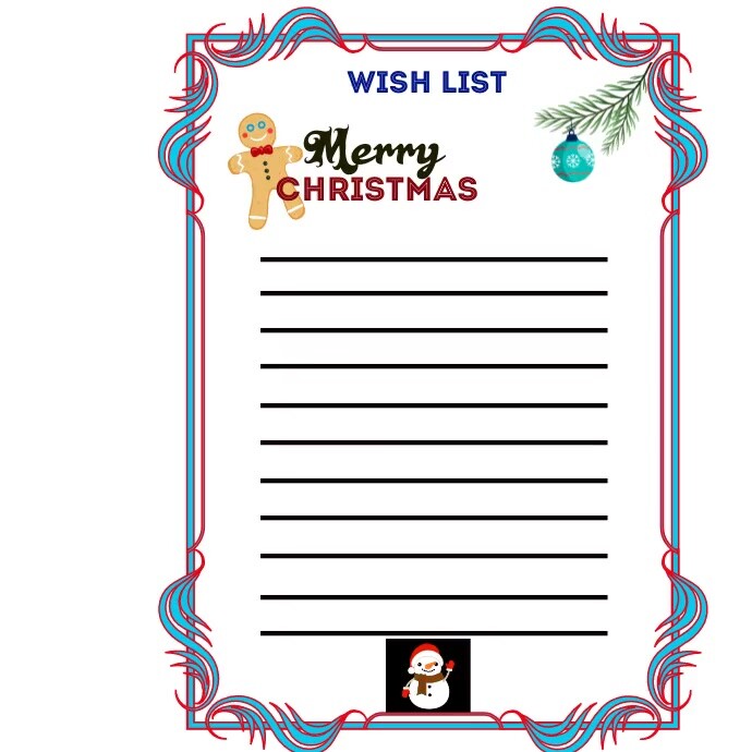 CHRISTMAS WISH LIST 2023 Template PosterMyWall christmas-wish-list-2023-template-postermywall