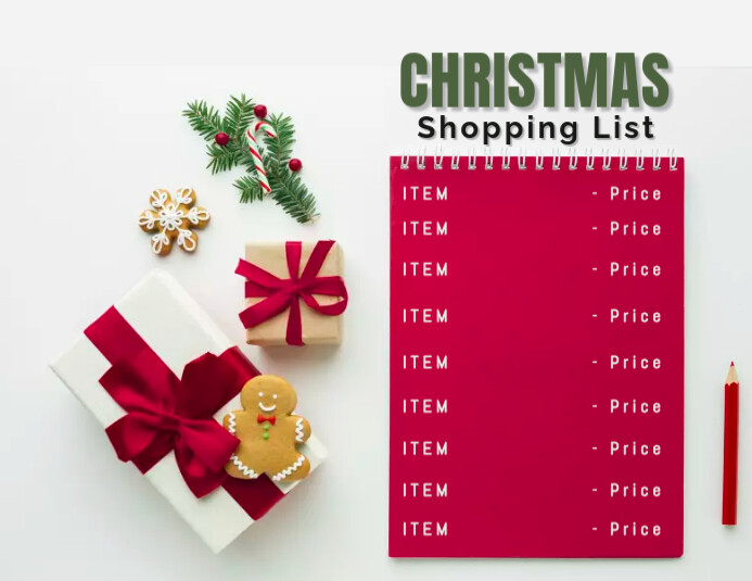 christmas wish list Template PosterMyWall