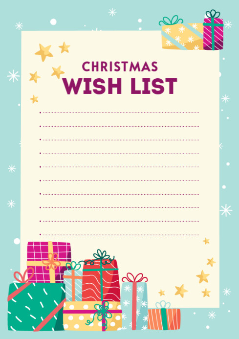 Christmas Wish List Template | PosterMyWall