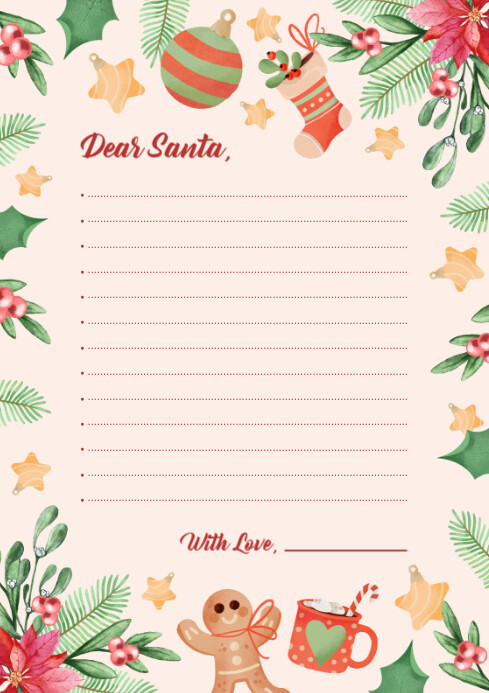 Christmas Wish List Template | PosterMyWall