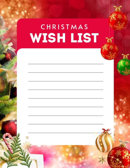 Christmas Wish List Flyer Template | PosterMyWall