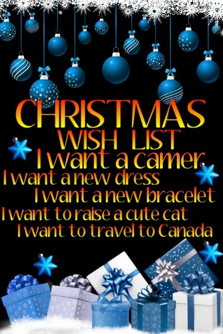 Christmas Wish List Poste Template | PosterMyWall
