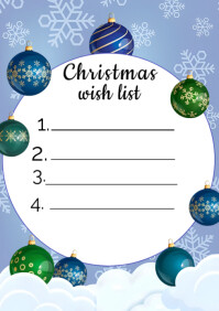 Christmas wish list printable template | PosterMyWall